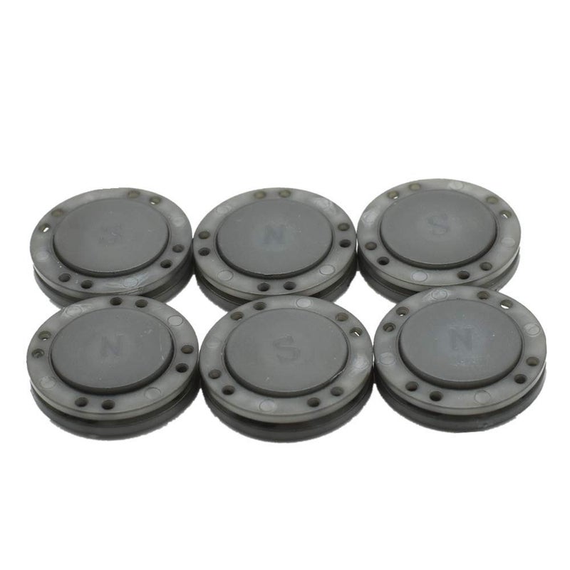 Magerial 41L Magnetic Coat Buttons 26mm/1â€ Invisible Hidden Sewing Button Nylon with Magnets Inside for Coat Jacket Suitcase Bag Windbreaker Pajamas FBM Shipment 6pcs (26mm, Grey) - Image 2